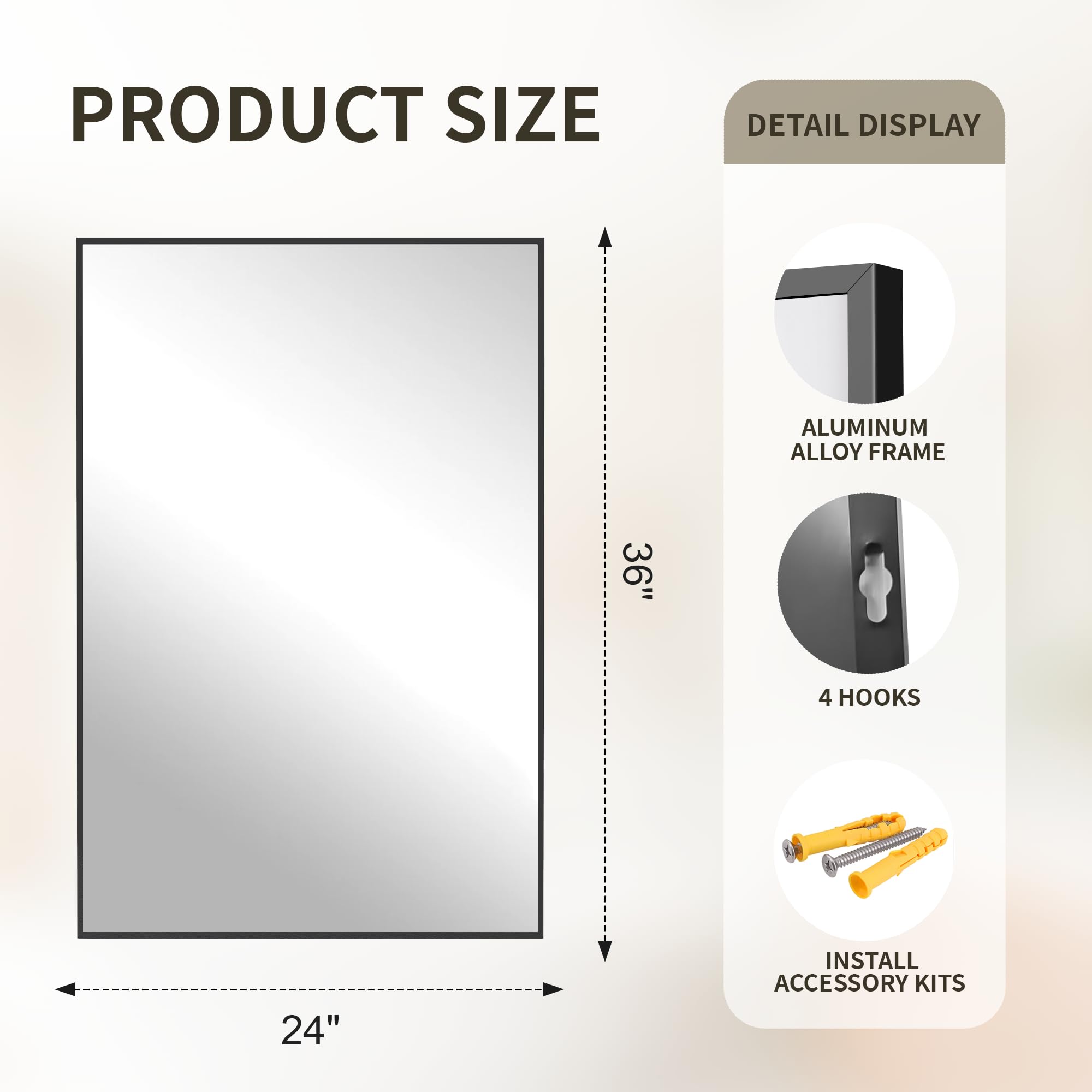 FICTOR close-up of black aluminum frame highlighting rust-resistant finish and durable profile
