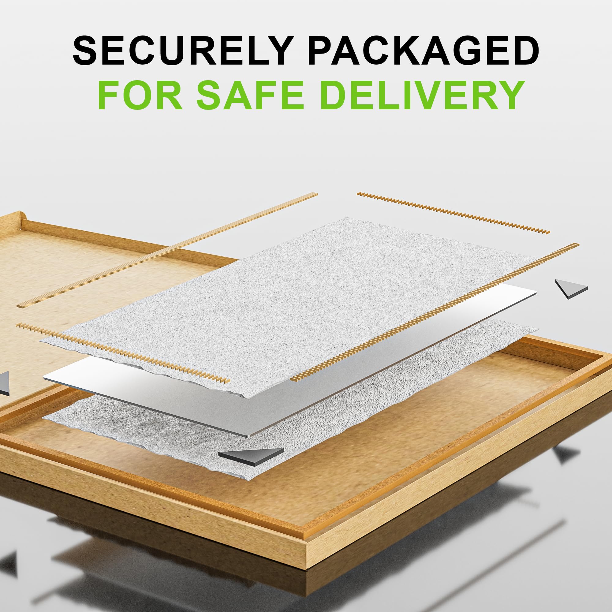 FICTOR foam-protected packaging ensuring safe delivery and intact panels
