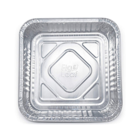Fig & Leaf lid snapped onto pan during transport preventing spills