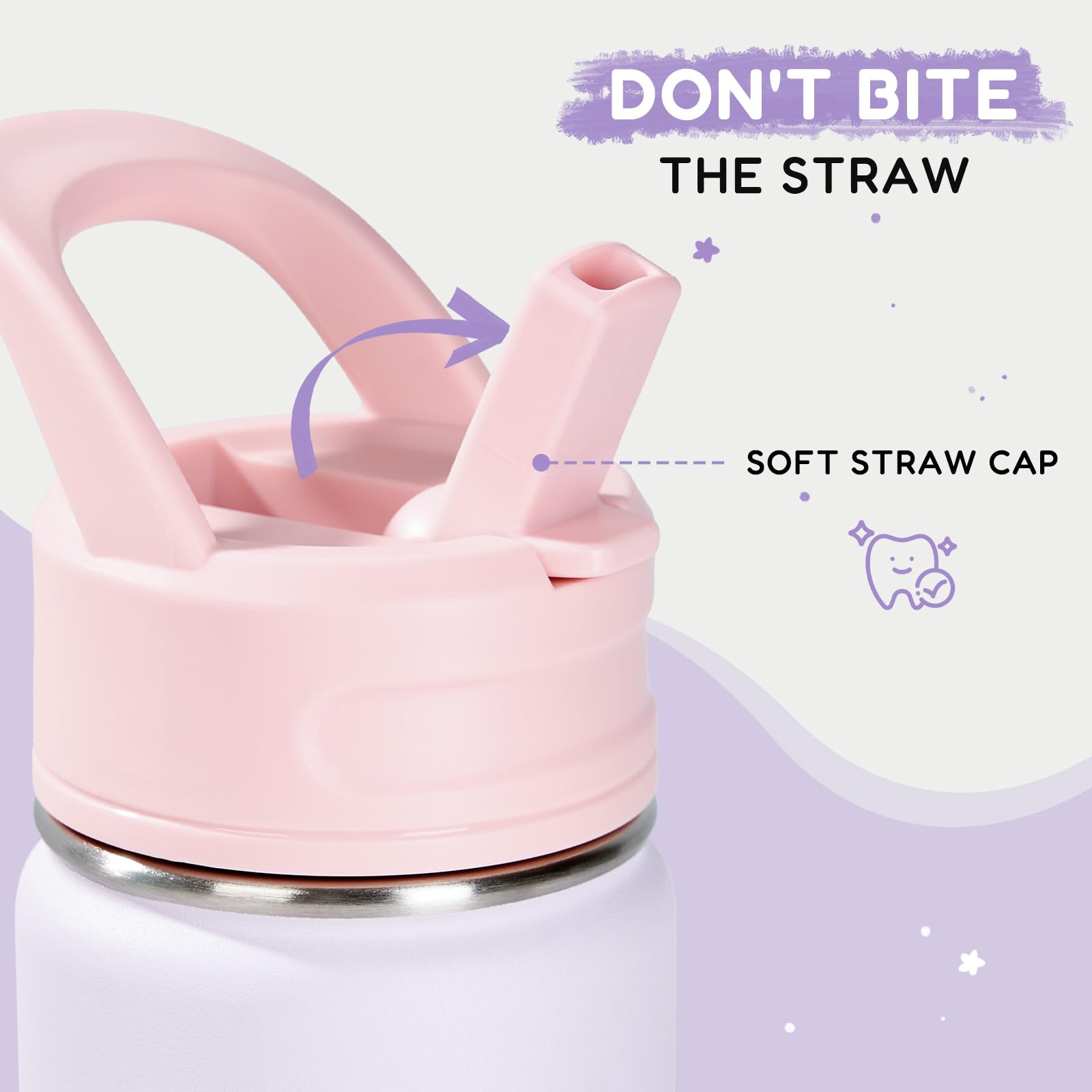 Fijinhom straw lid close-up highlighting leakproof cap and easy sipping