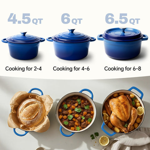 Fijinhom enameled interior close view highlighting nonstick surface for easy cleaning