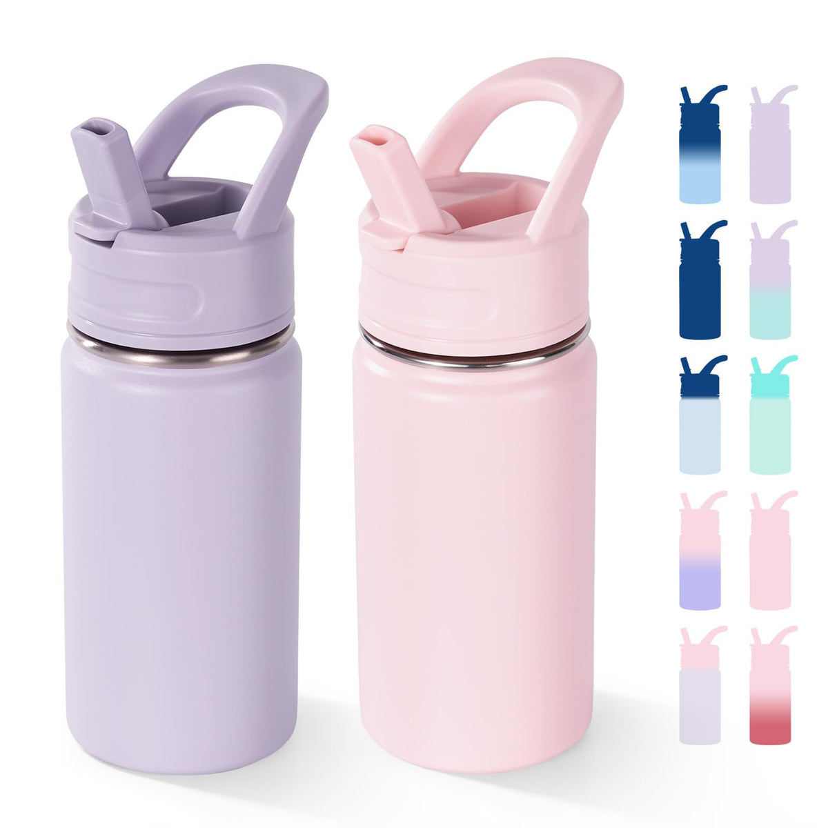 Fijinhom front view of purple and pink bottle showing compact design and color