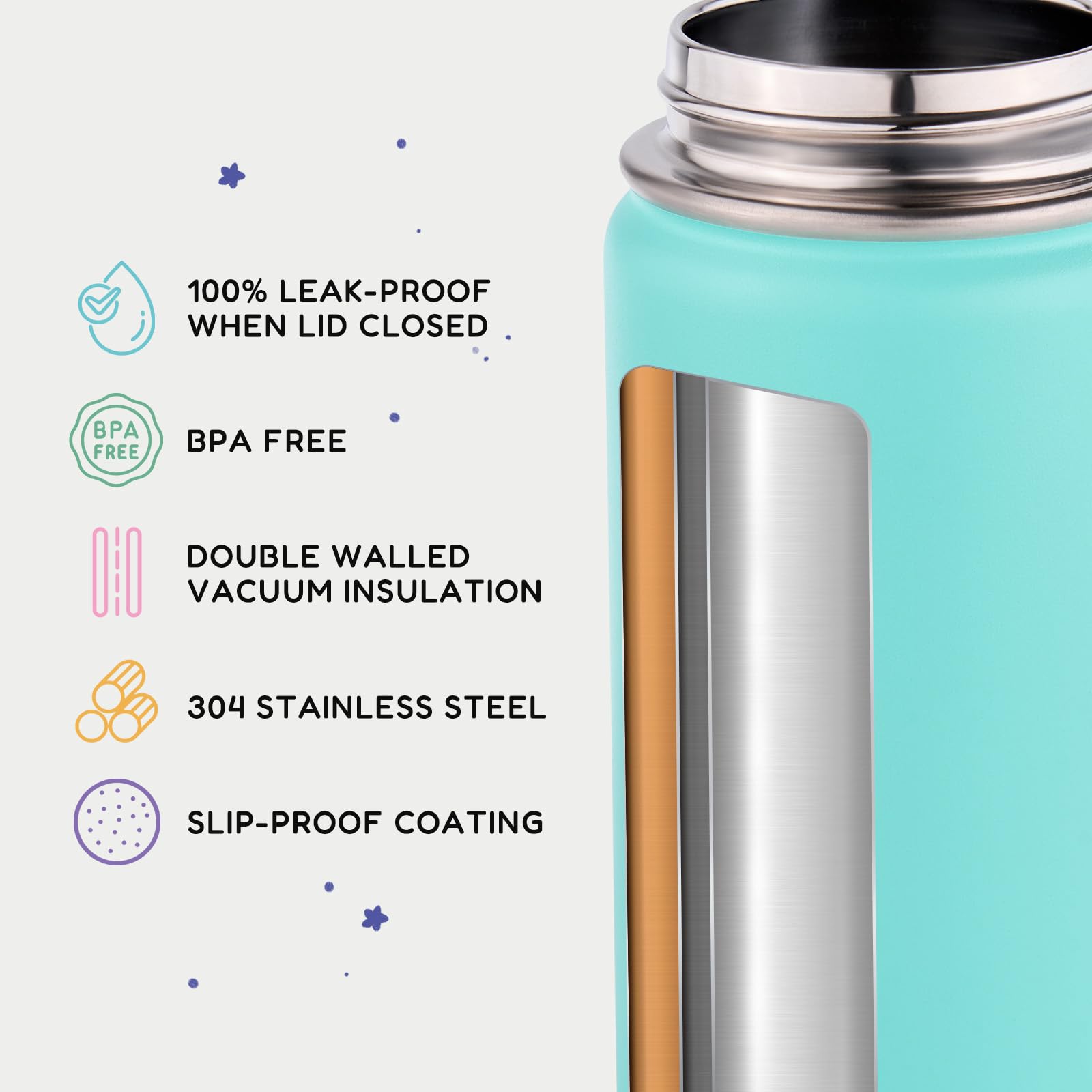 Fijinhom stainless steel interior highlighting safe BPA-free material