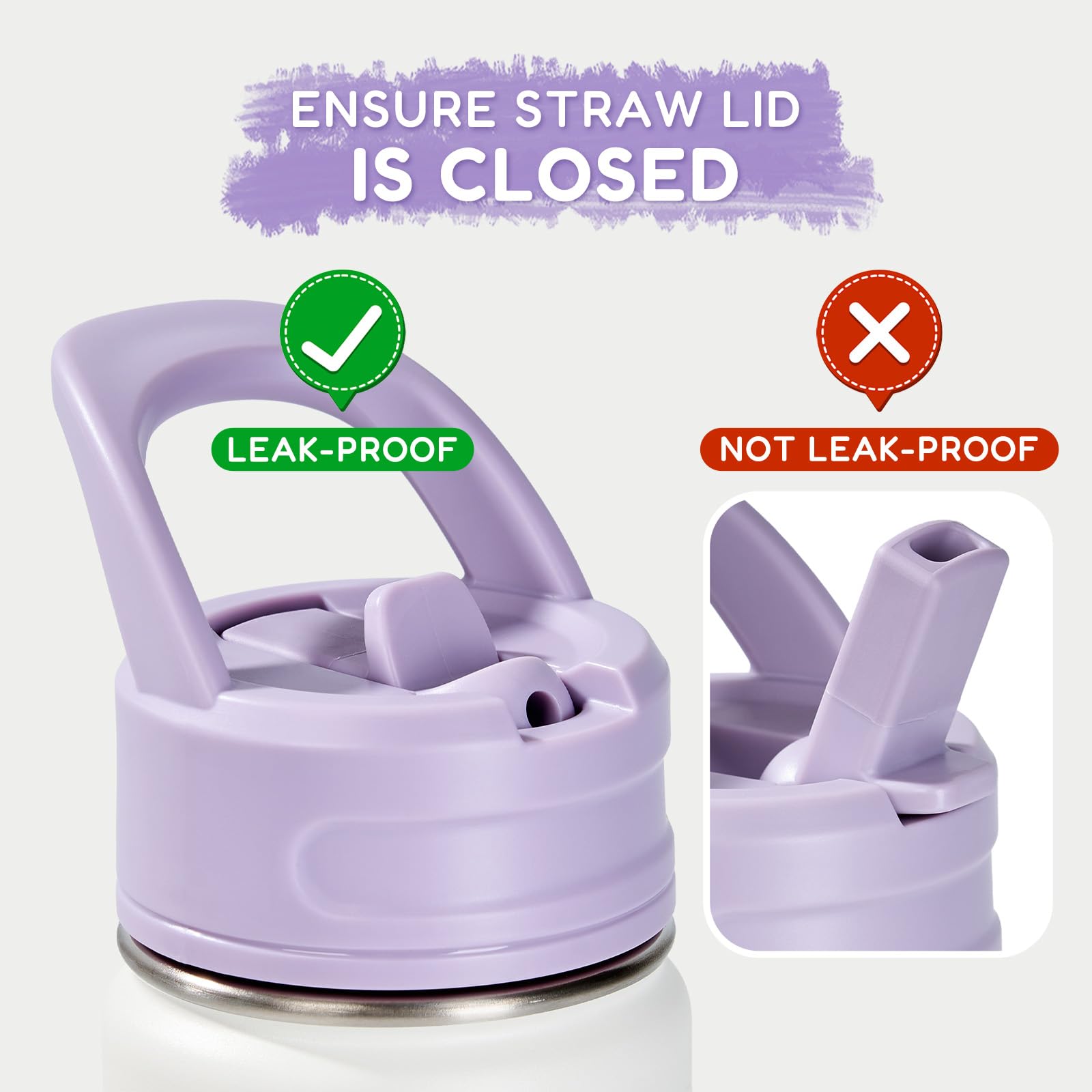 Fijinhom bottle with open cap and removable straw for simple cleaning