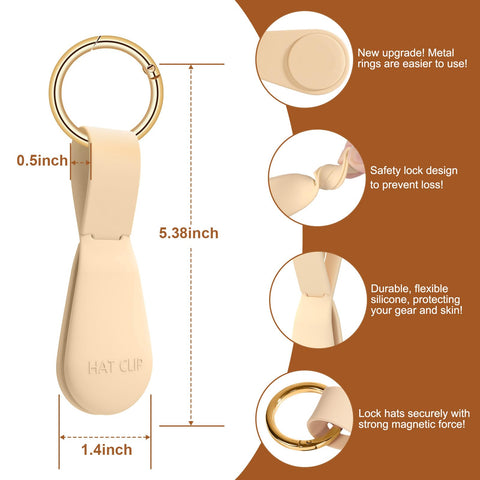 Fikoksol attached to backpack strap keeping hat hands-free