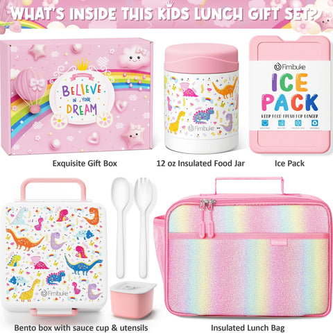 Fimibuke bento box open with four sealed compartments for separate foods