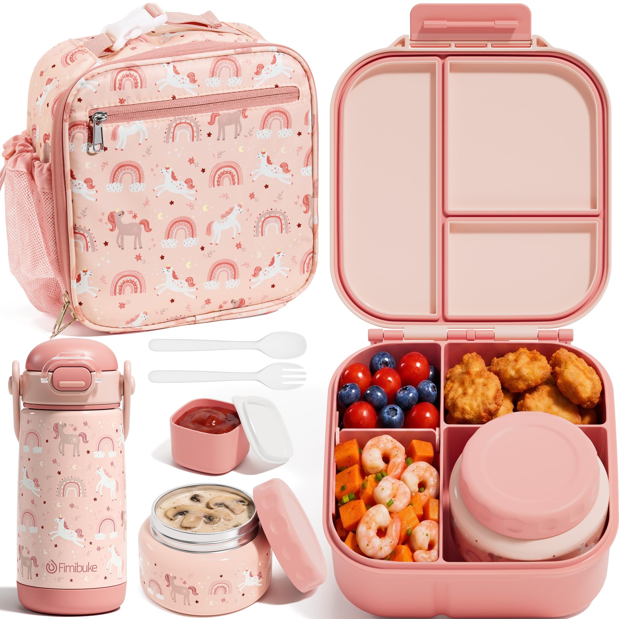 Fimibuke bento front view showing compartments and durable shell for organized meals