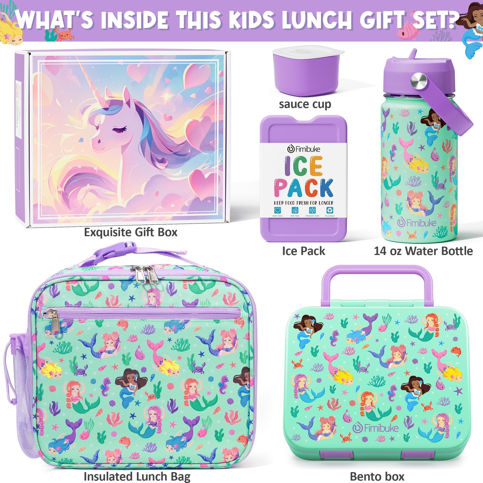 Fimibuke bento open showing three compartments for neat meal portions