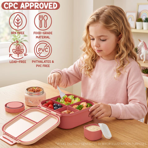 Fimibuke bento open top showing removable divider and portioning convenience