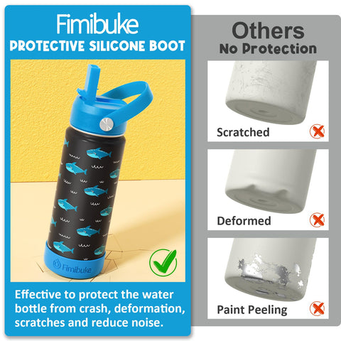 Fimibuke child carrying bottle to school demonstrates comfortable handle and portability