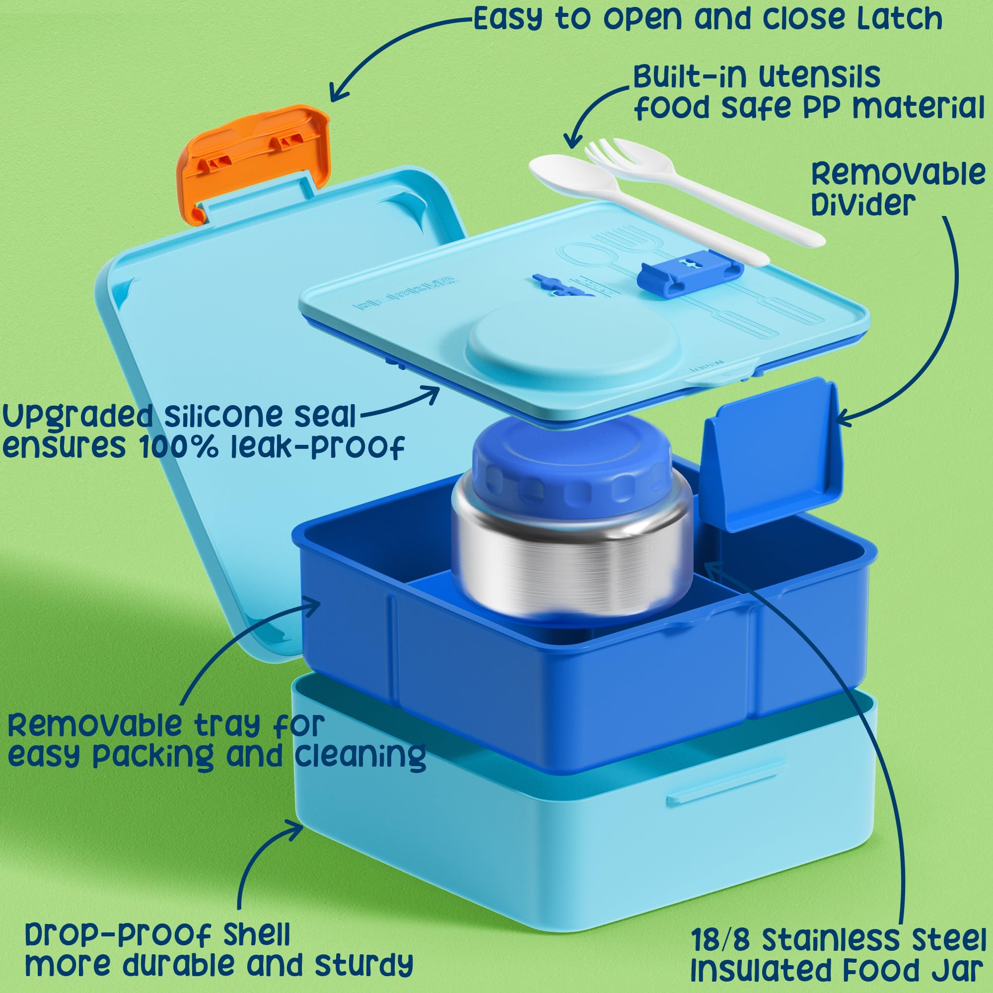 Fimibuke compartment closeup with silicone gaskets highlighting airtight benefit