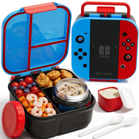 Fimibuke front view of closed bento box showing compact storage and portability