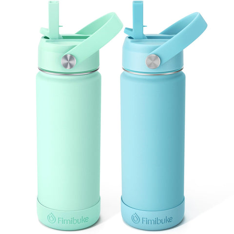 Fimibuke front view showing 18oz bottle and colorful pattern for visibility