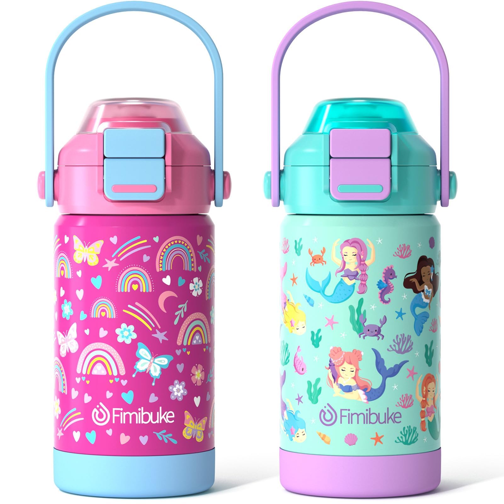 Fimibuke front view showing bottle and colorful design, attractive to kids