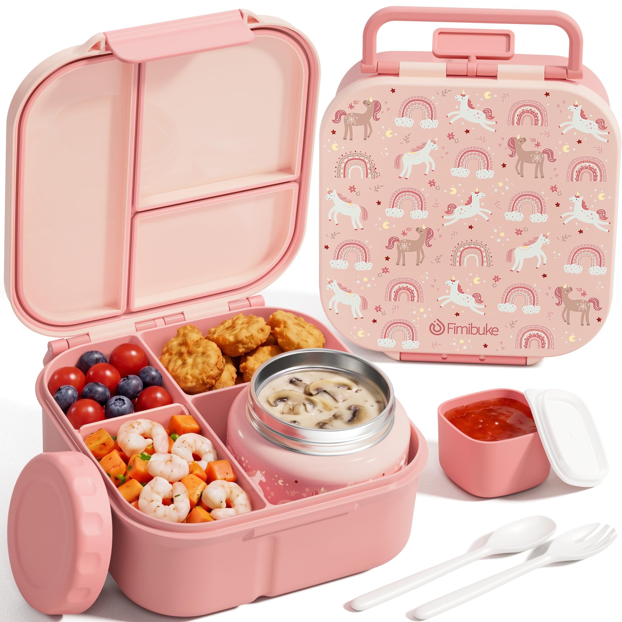 Fimibuke front packaging showing full lunch set and benefits