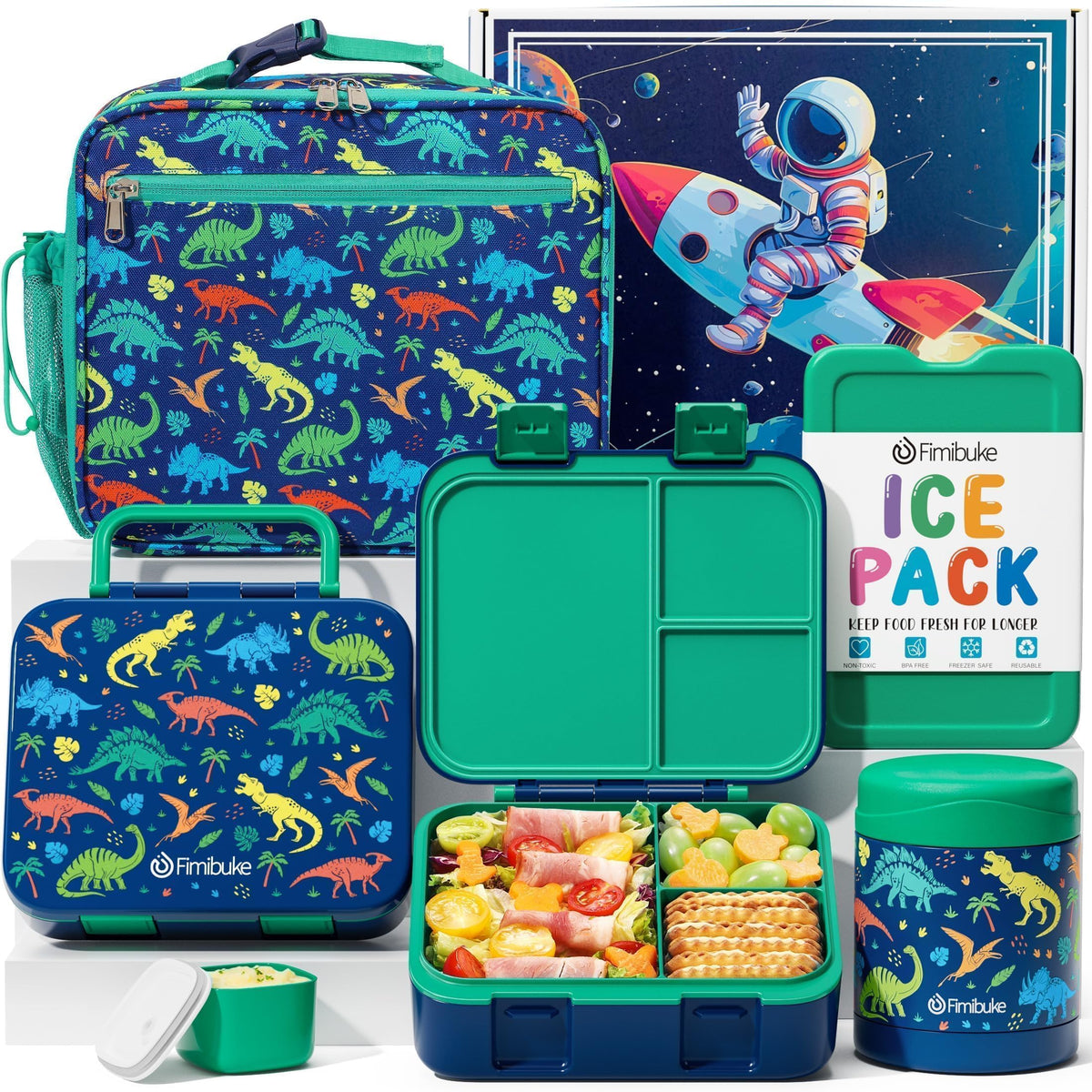 Fimibuke front view bento lunch box showing compartments and secure lid benefit: organized meals