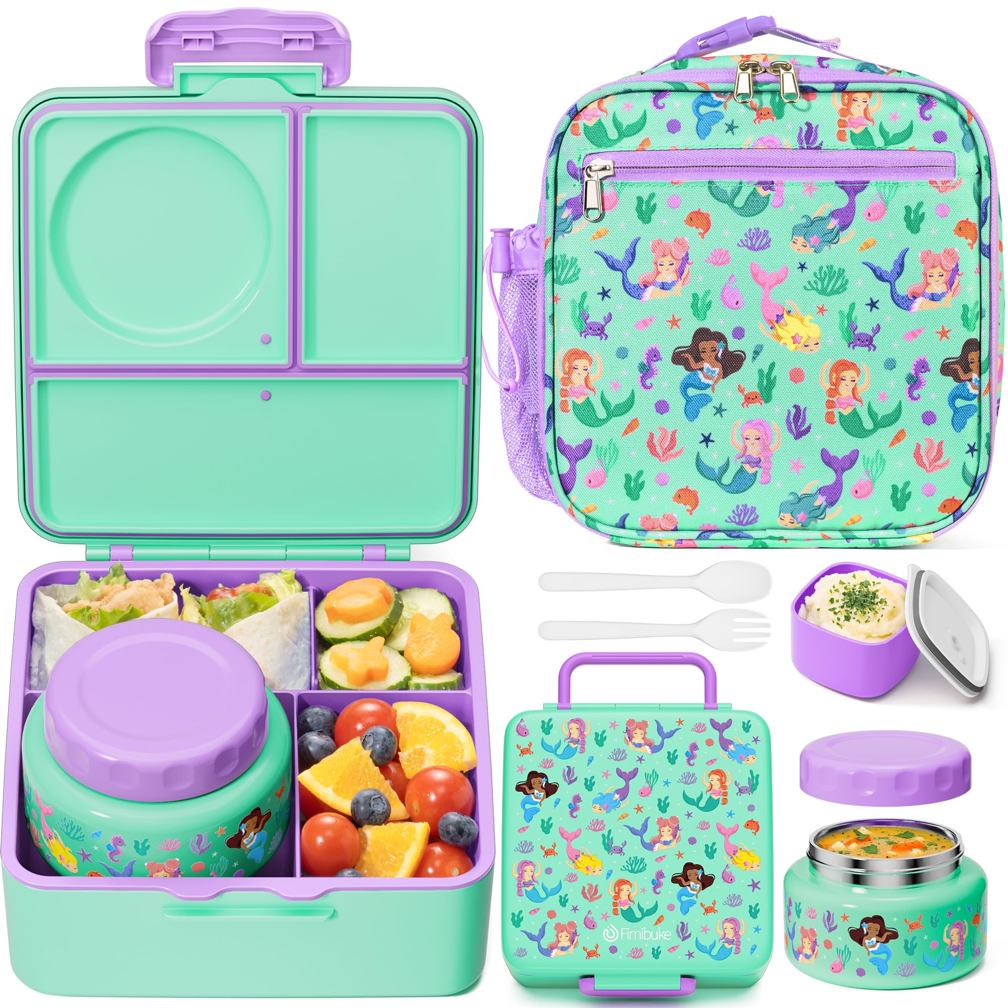 Fimibuke front view packed lunch box showing capacity and neat packing benefits