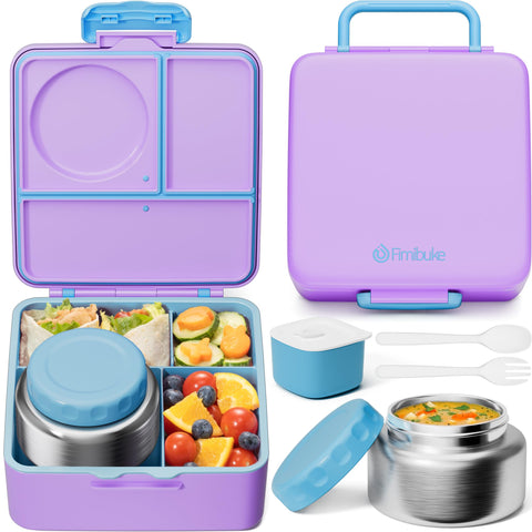 Fimibuke front view showing full bento box and sealed lid, keeping meals secure