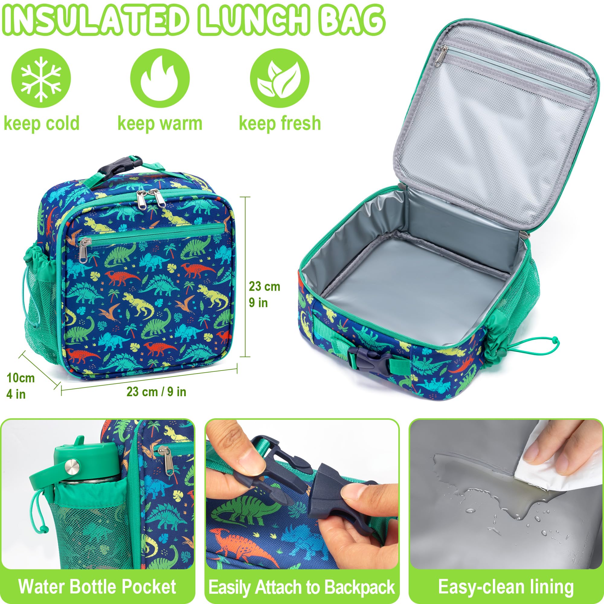 Fimibuke insulated lunch bag exterior made from 900D fabric showing durability benefit easy carry