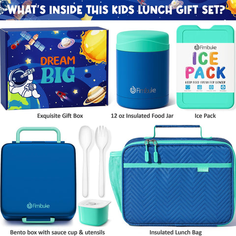 Fimibuke insulated lunch bag open to show roomy interior and organized storage benefits