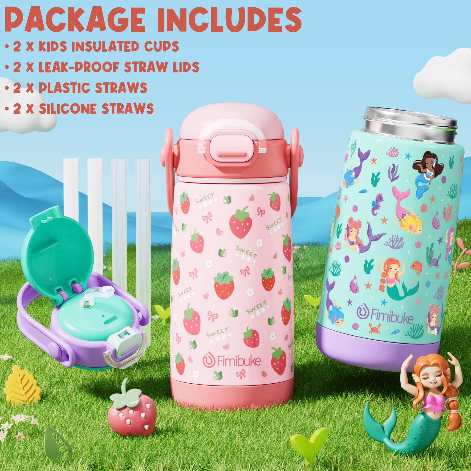 Fimibuke lifestyle outdoor play scene illustrating leakproof portability