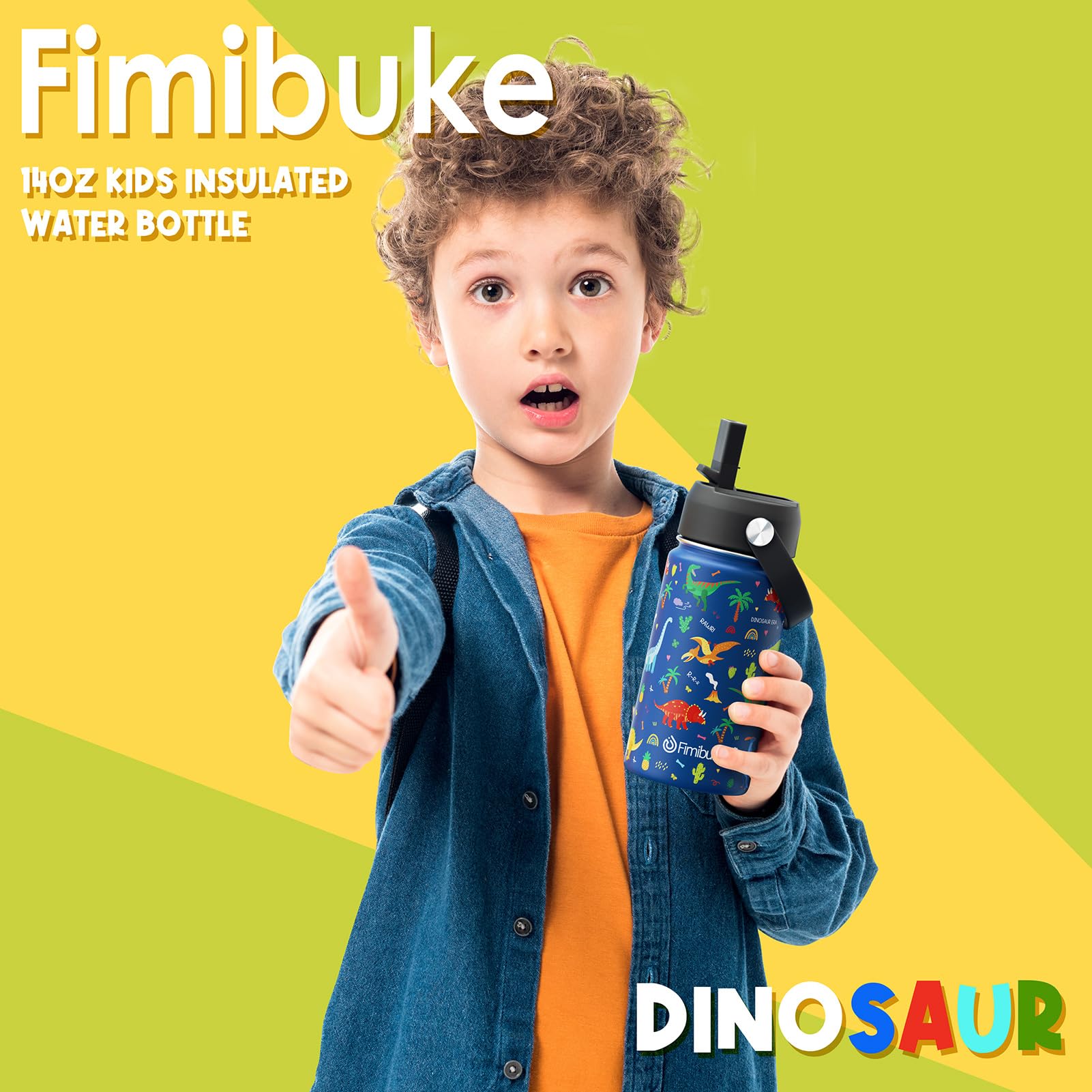 Fimibuke wide mouth with ice cubes ready to refill and keep drinks cold