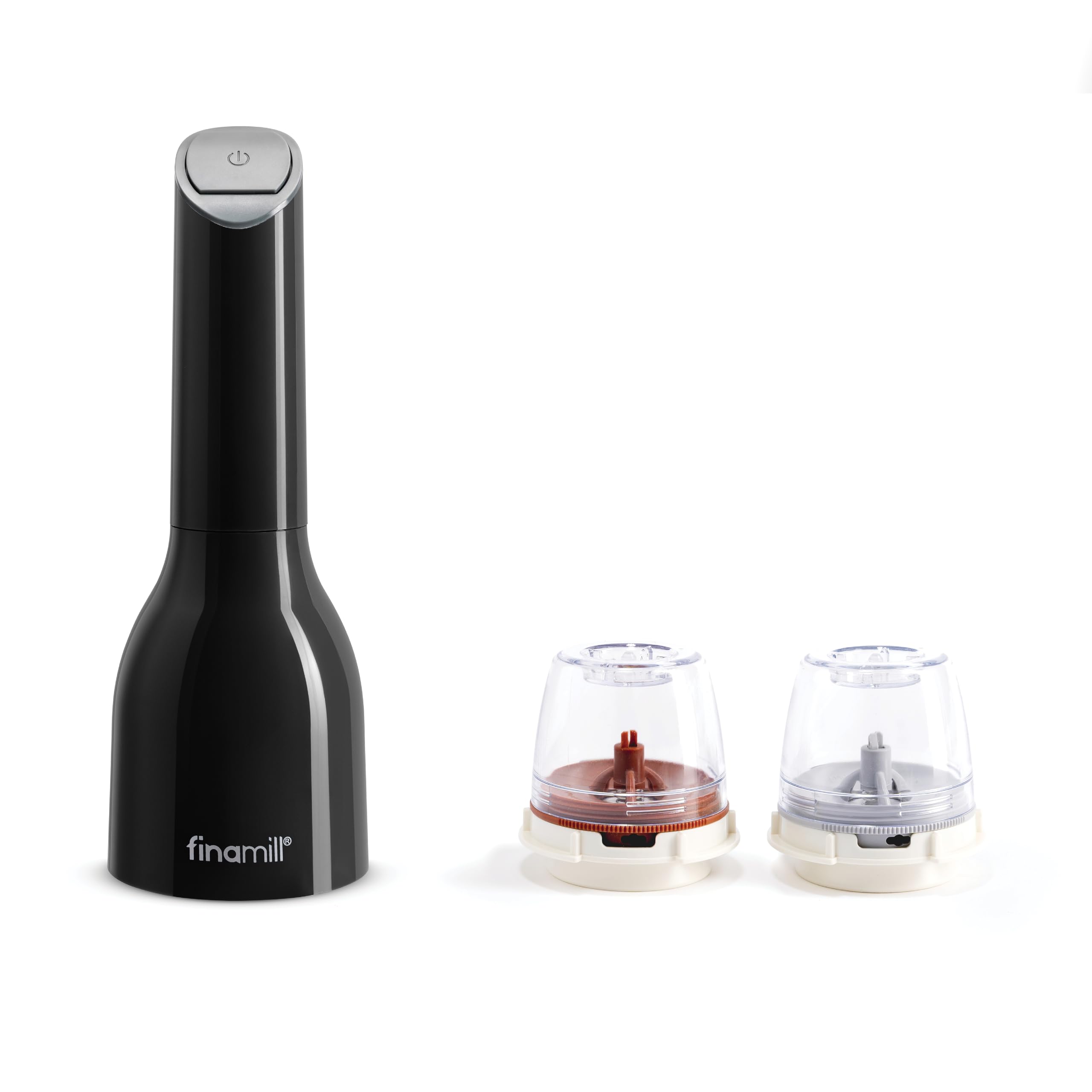 FinaMill Everyday Pod filled with coarse salt demonstrating clean, mess-free refilling