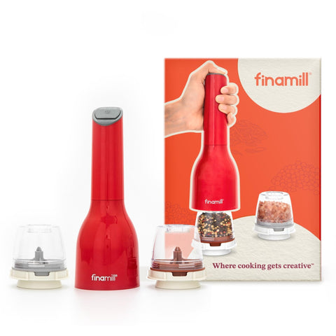 FinaMill front view showing mill and pods for convenient multi-spice use