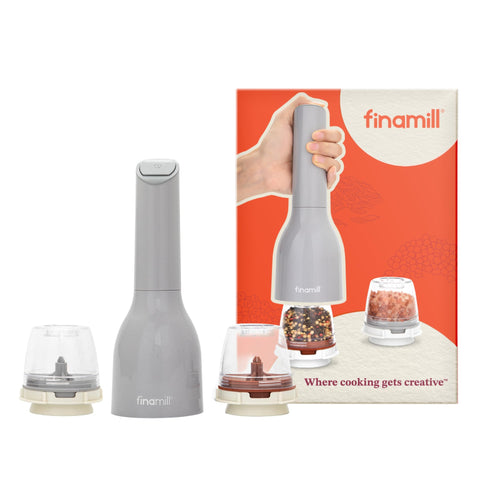 FinaMill front view showing cordless grinder and ergonomic shape for easy control