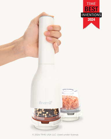 FinaMill Pepper Pod full of peppercorns demonstrating dedicated pepper grinding benefit
