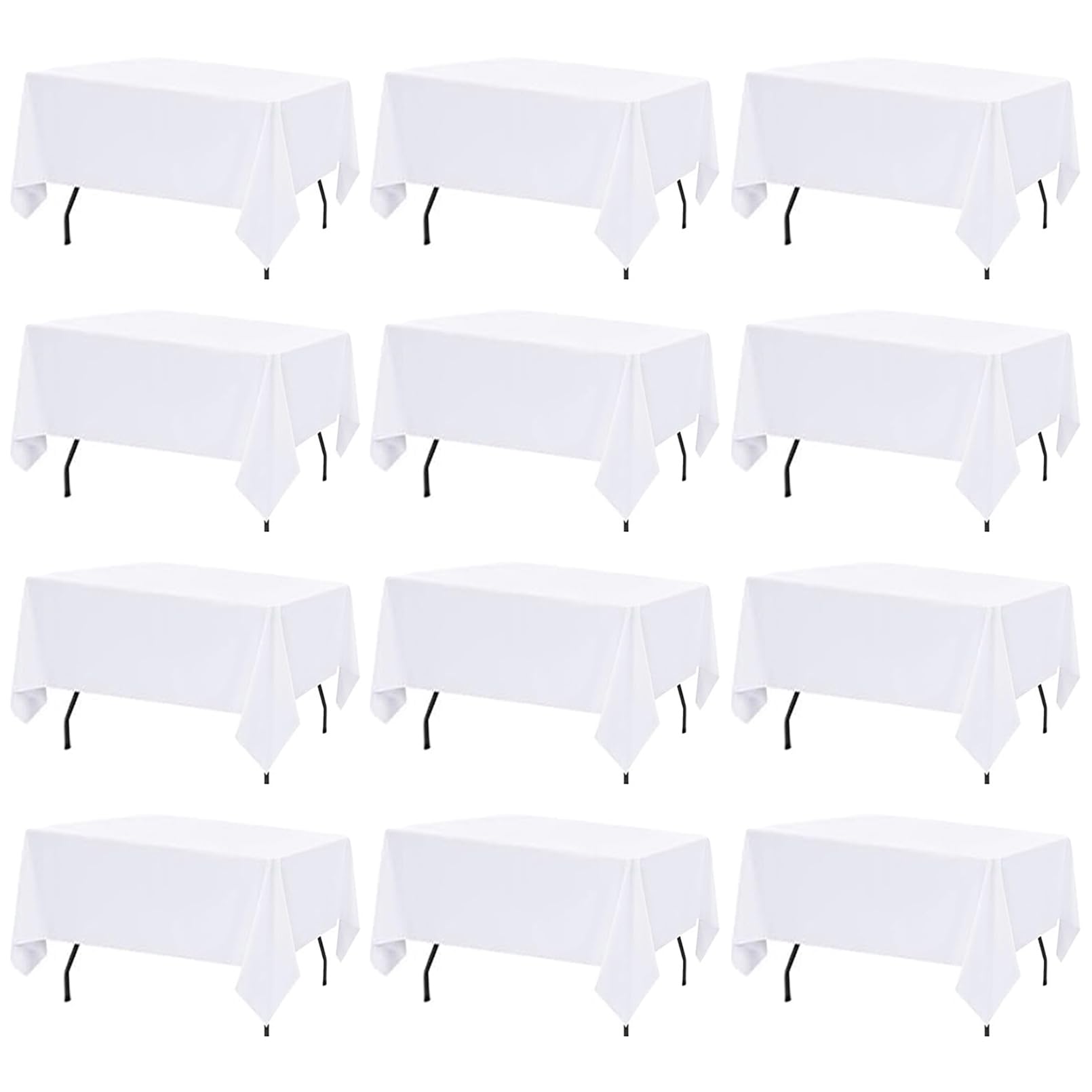 FINDYOU front packaging showing 12 white tablecloths for event-ready convenience