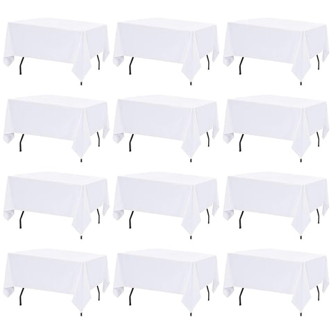 FINDYOU front packaging showing 12 white tablecloths for event-ready convenience