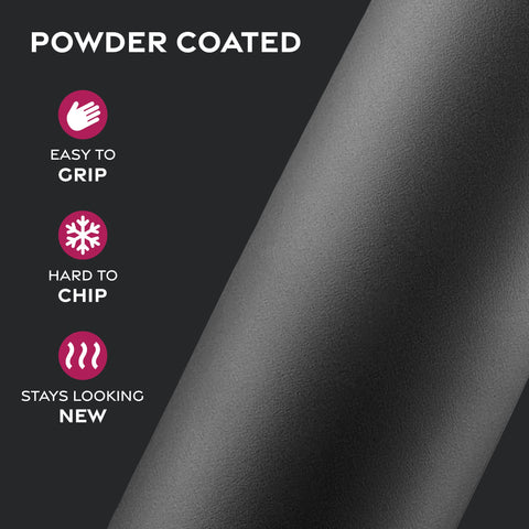 FineDine bottle held in hand to show 64 oz scale and fewer refills