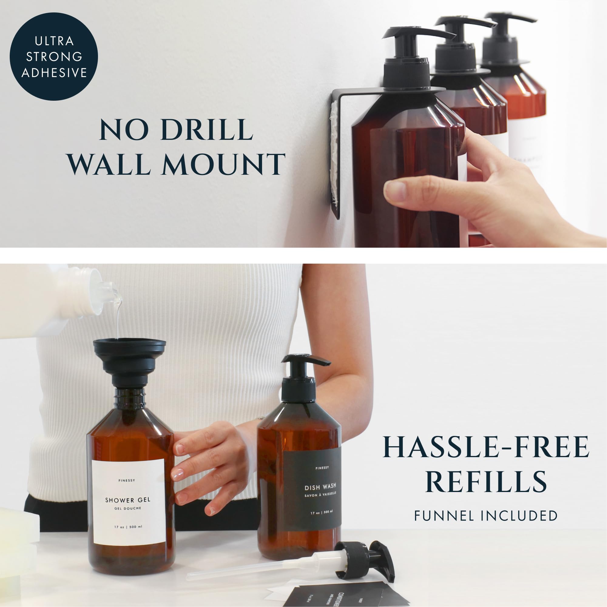 FINESSY waterproof stylist labels displayed for easy identification and aesthetic benefit