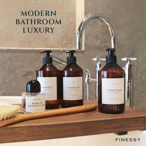 FINESSY stainless bracket detail pointing out sturdy mount and secure hold benefit