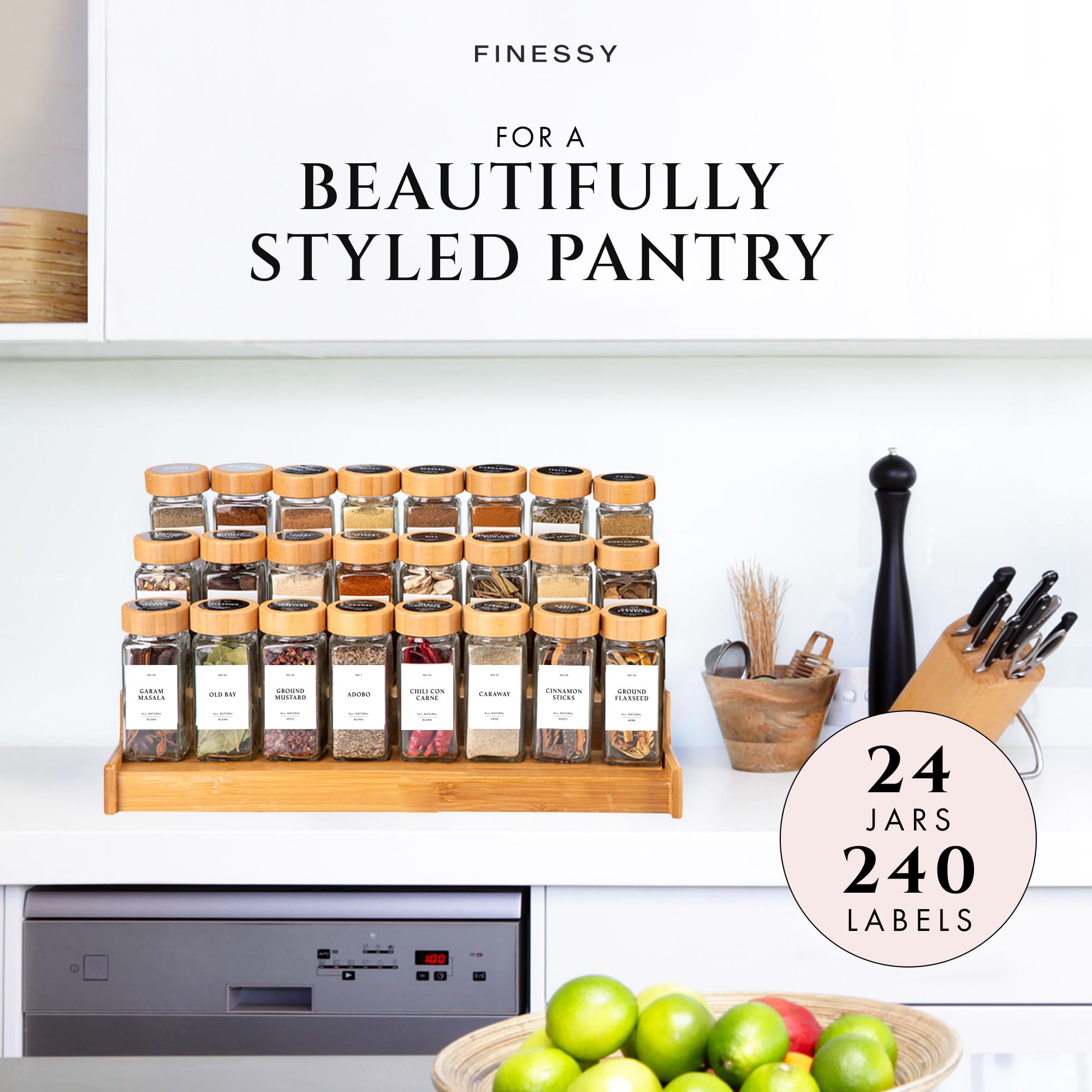 FINESSY shaker and pour insert detail offering precise dispensing control