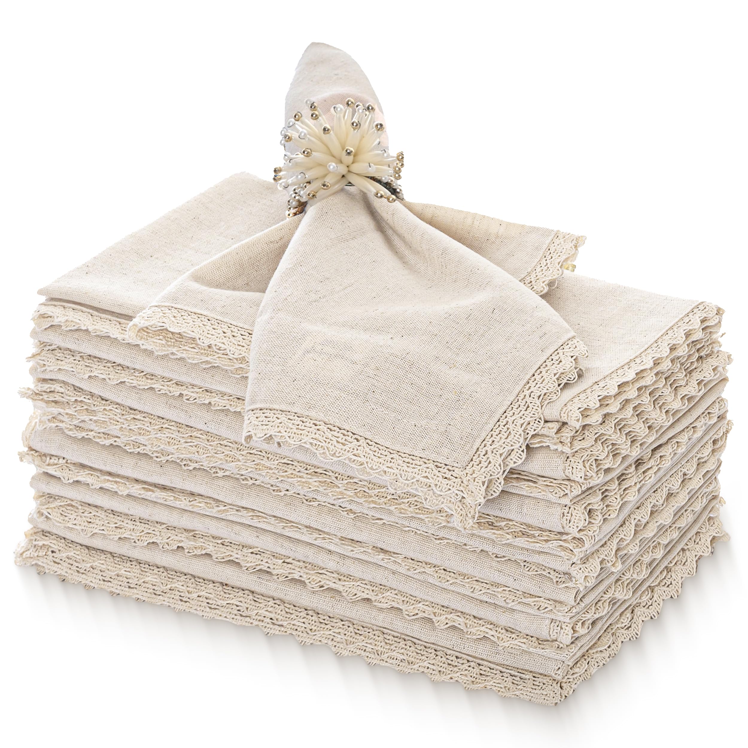 FINGERCRAFT ivory napkins front pack showing clean packaging and elegant presentation
