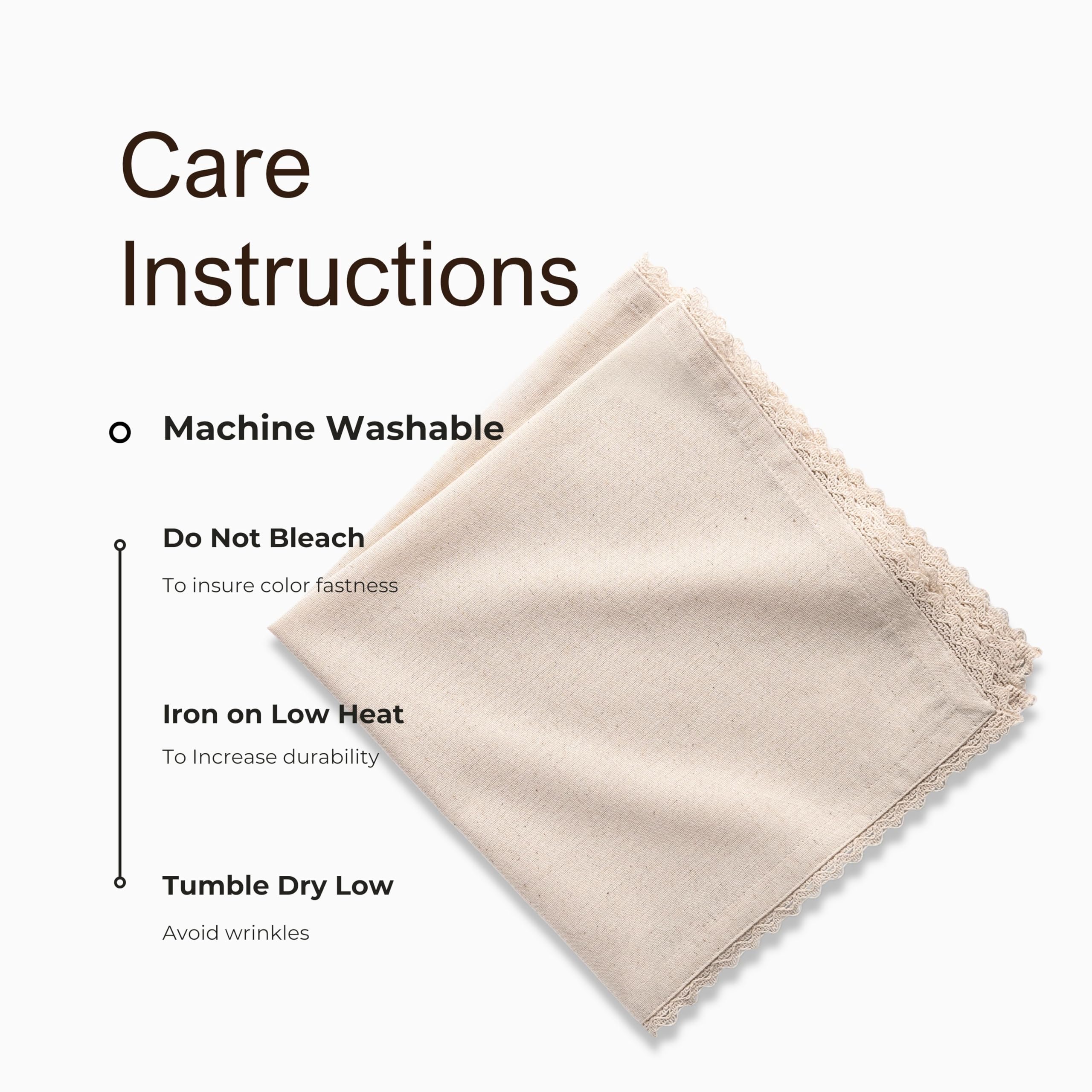 FINGERCRAFT napkins on a styled dining table conveying elegant event-ready look