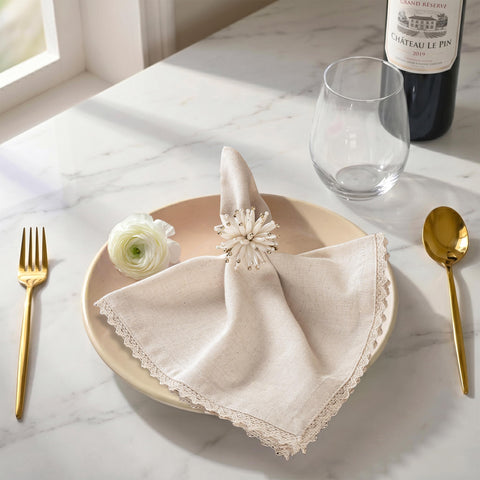 FINGERCRAFT napkin folded on a plate demonstrating polished table presentation benefit