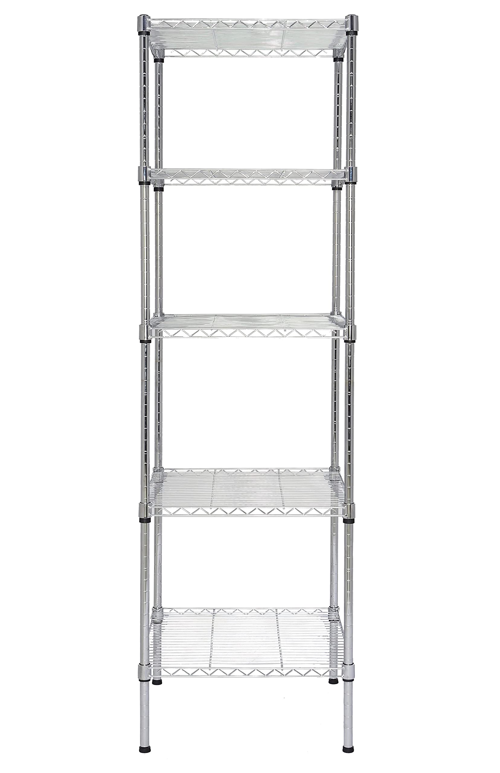 Finnhomy front view of five-tier rack showing storage capacity and organization