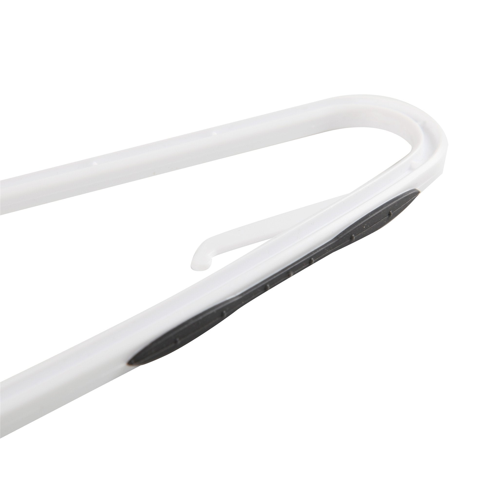 Finnhomy hanger profile beside ruler showing slim space-saving benefit