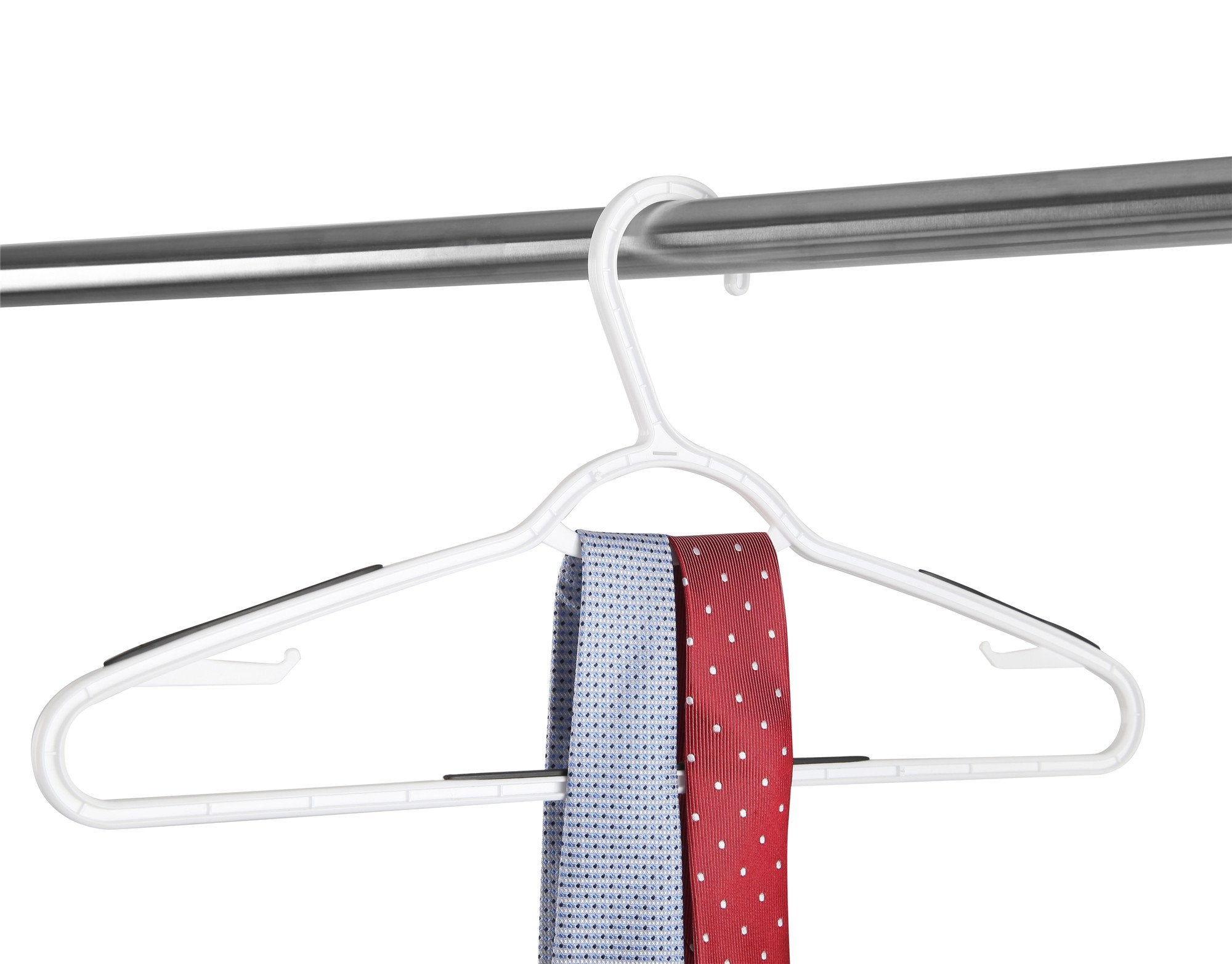 Finnhomy secondary bar with ties and scarves for consolidated storage benefit
