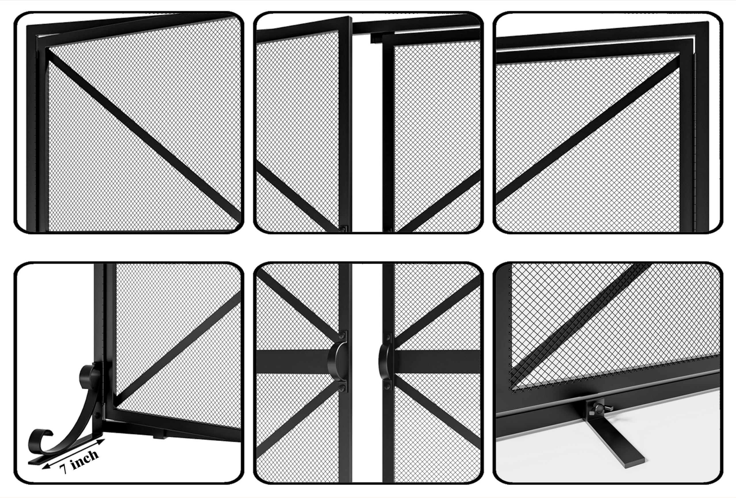 Fire Beauty adjustable rear feet detail ensures stable placement on hearth