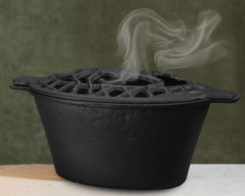 Fire Beauty placed in a cozy living room illustrating decorative appeal and humidifying benefit