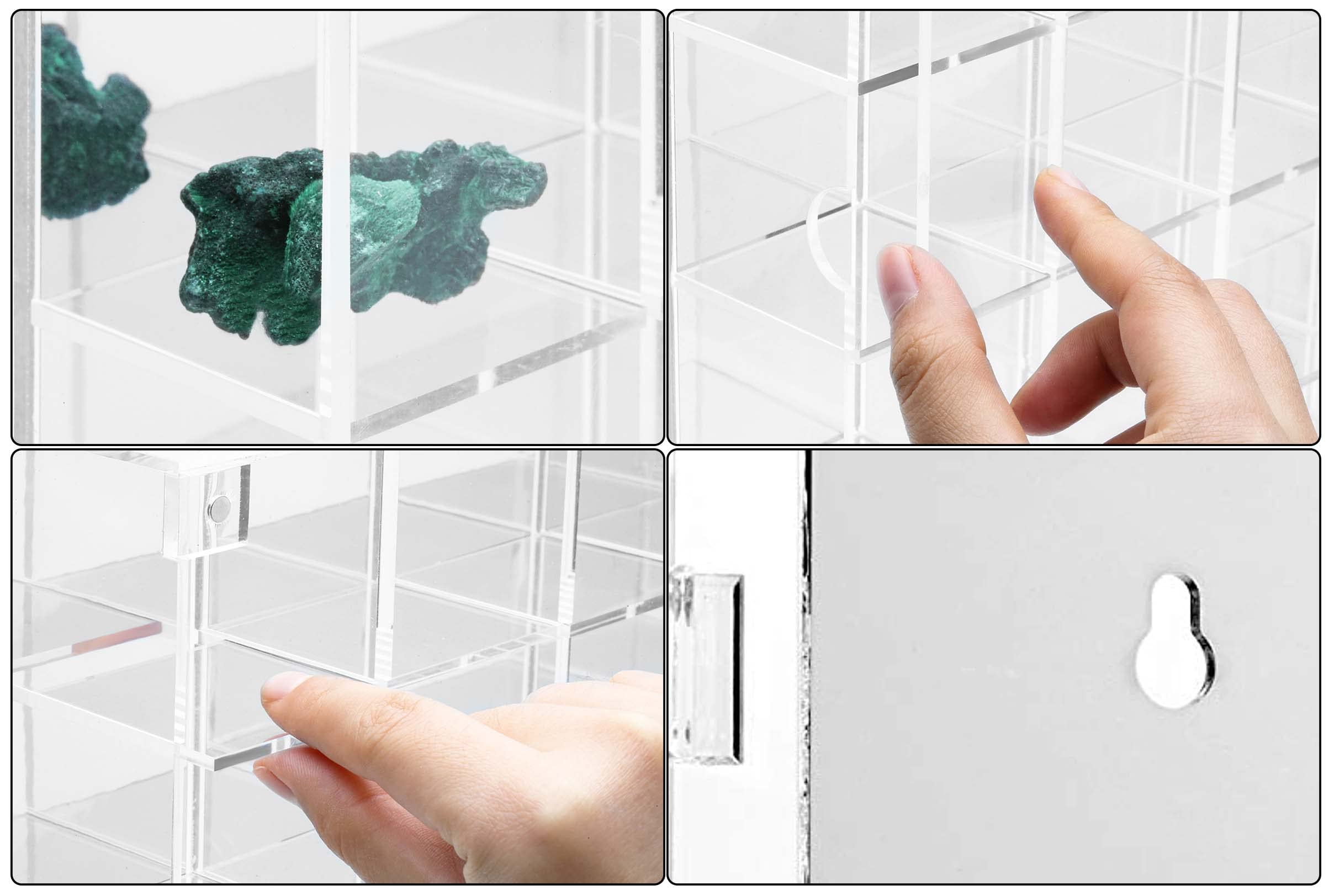 FIRE ROSE open door access to compartments showing easy specimen retrieval