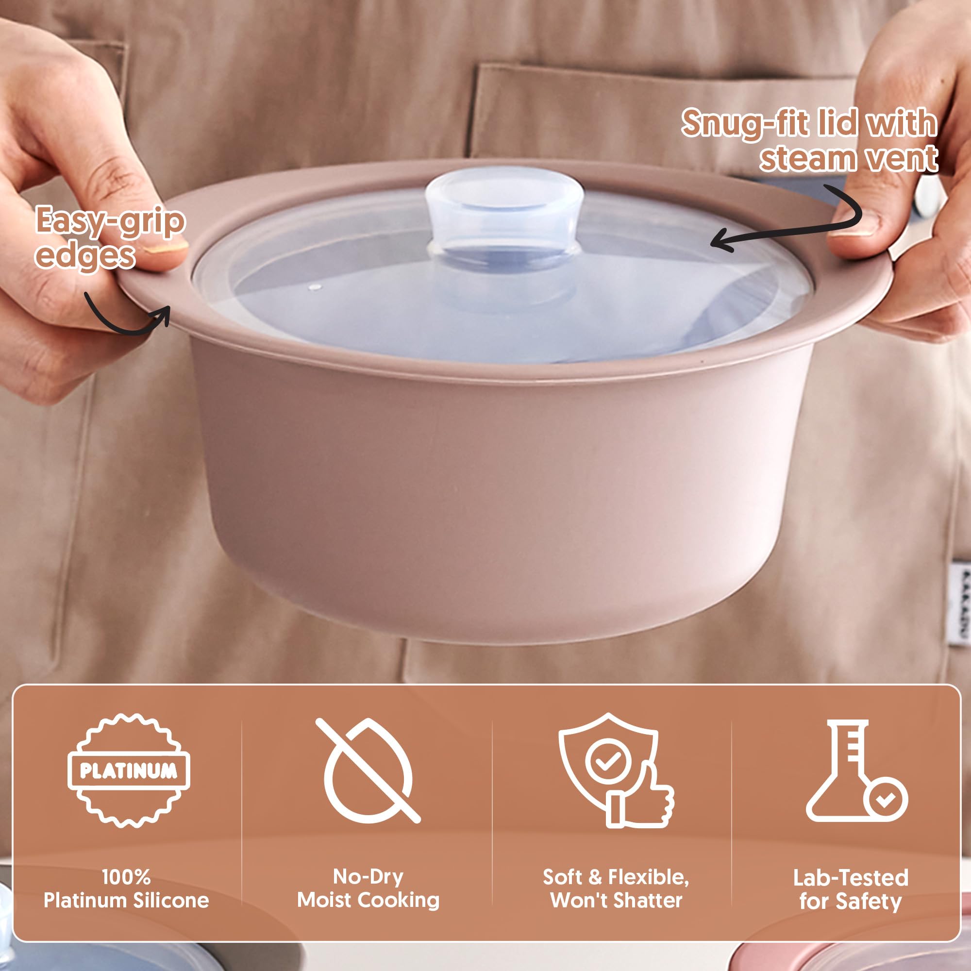 Firgi steamer interior texture nonstick surface for easy release