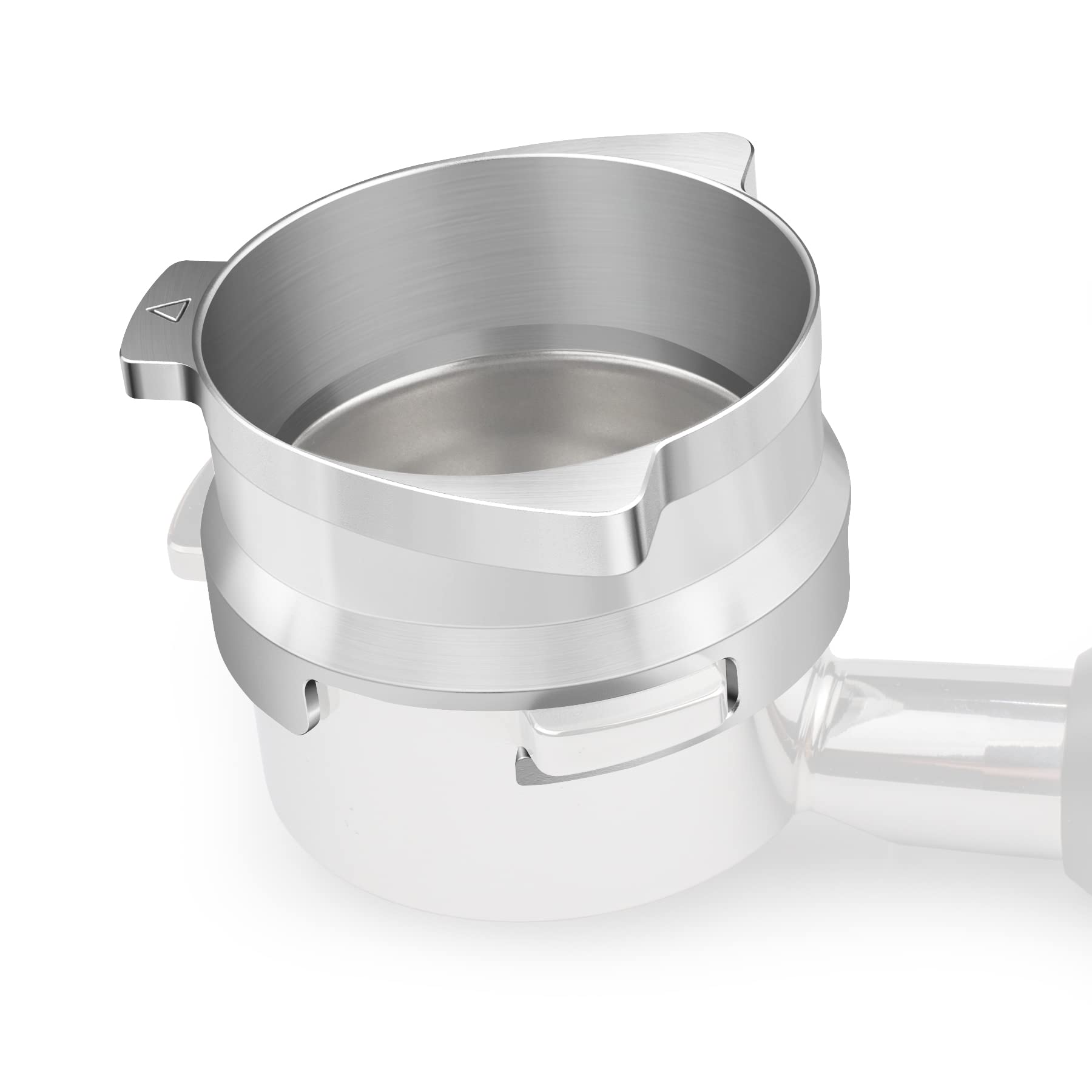 FIRJOY side-angle detail of funnel lip and profile for precise dosing
