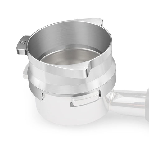 FIRJOY side-angle detail of funnel lip and profile for precise dosing