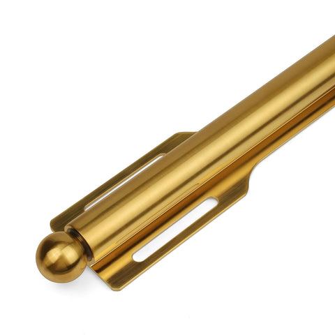FIRJOY rod extended with clothes hanging to demonstrate sturdy reliable support