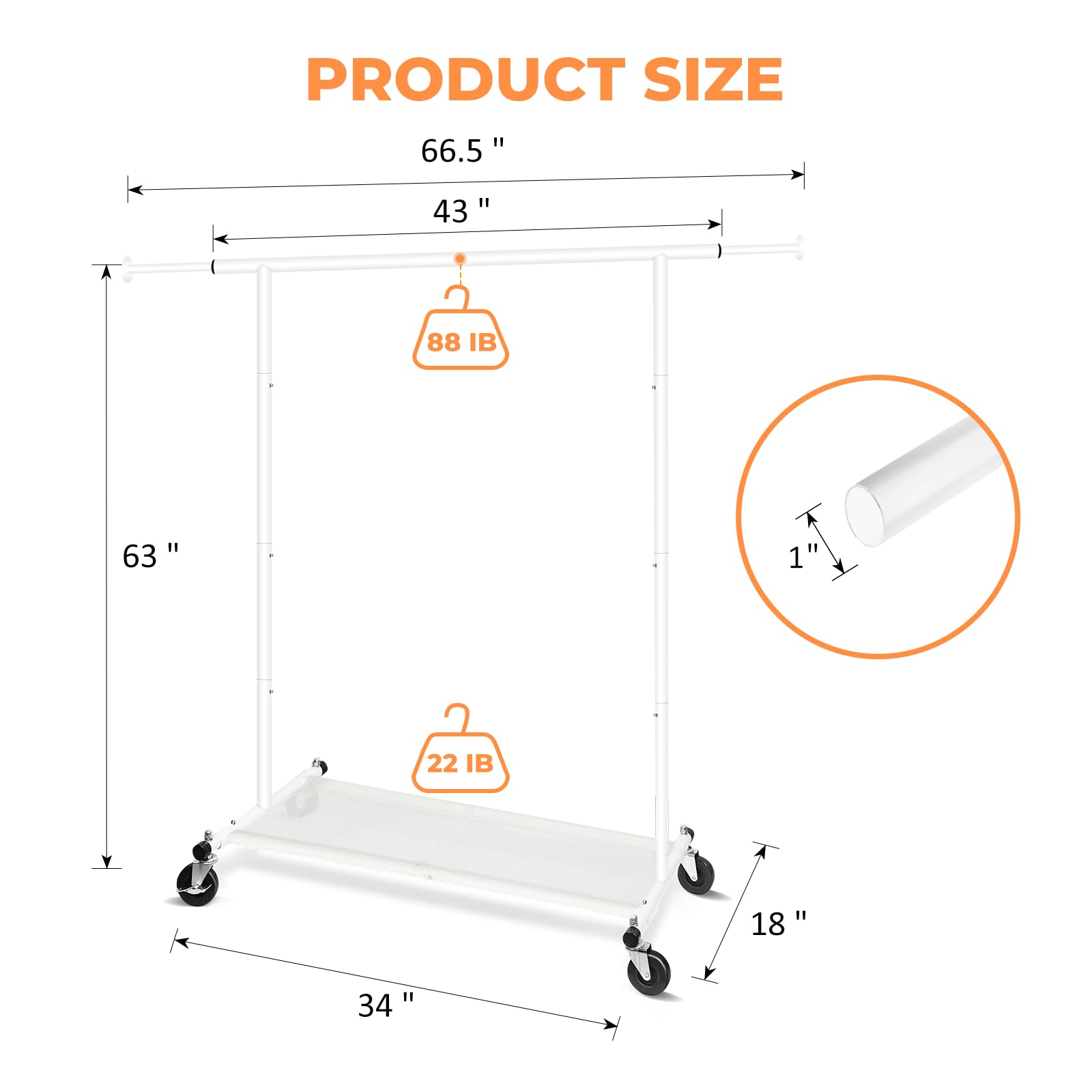 Fishat extended top rod in use demonstrating adjustable width and organized hanging benefit